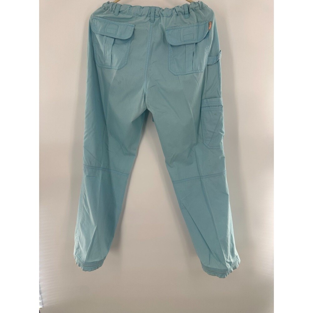 Koi Classics Lindsey Cargo Nursing Scrub Pants Light Ice Blue Women's Medium - Picture 2 of 10